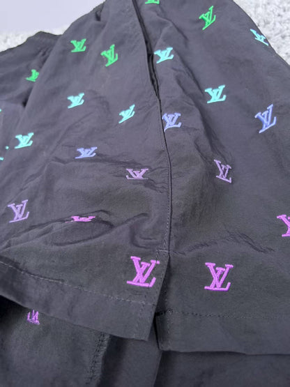 260113 New high-quality gradient embroidery four-quarter beach shorts
