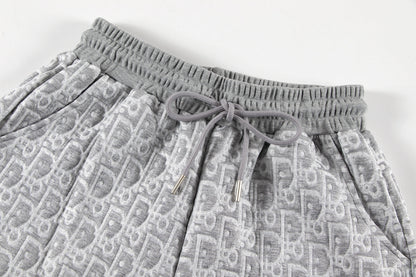 260113 New high-quality custom fabric towel-printed jacquard shorts