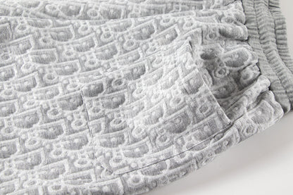 260113 New high-quality custom fabric towel-printed jacquard shorts