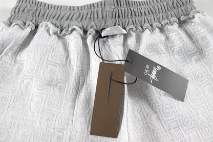 260113 New high-quality custom fabric towel-printed jacquard shorts