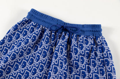 260113 New high-quality custom fabric towel-printed jacquard shorts