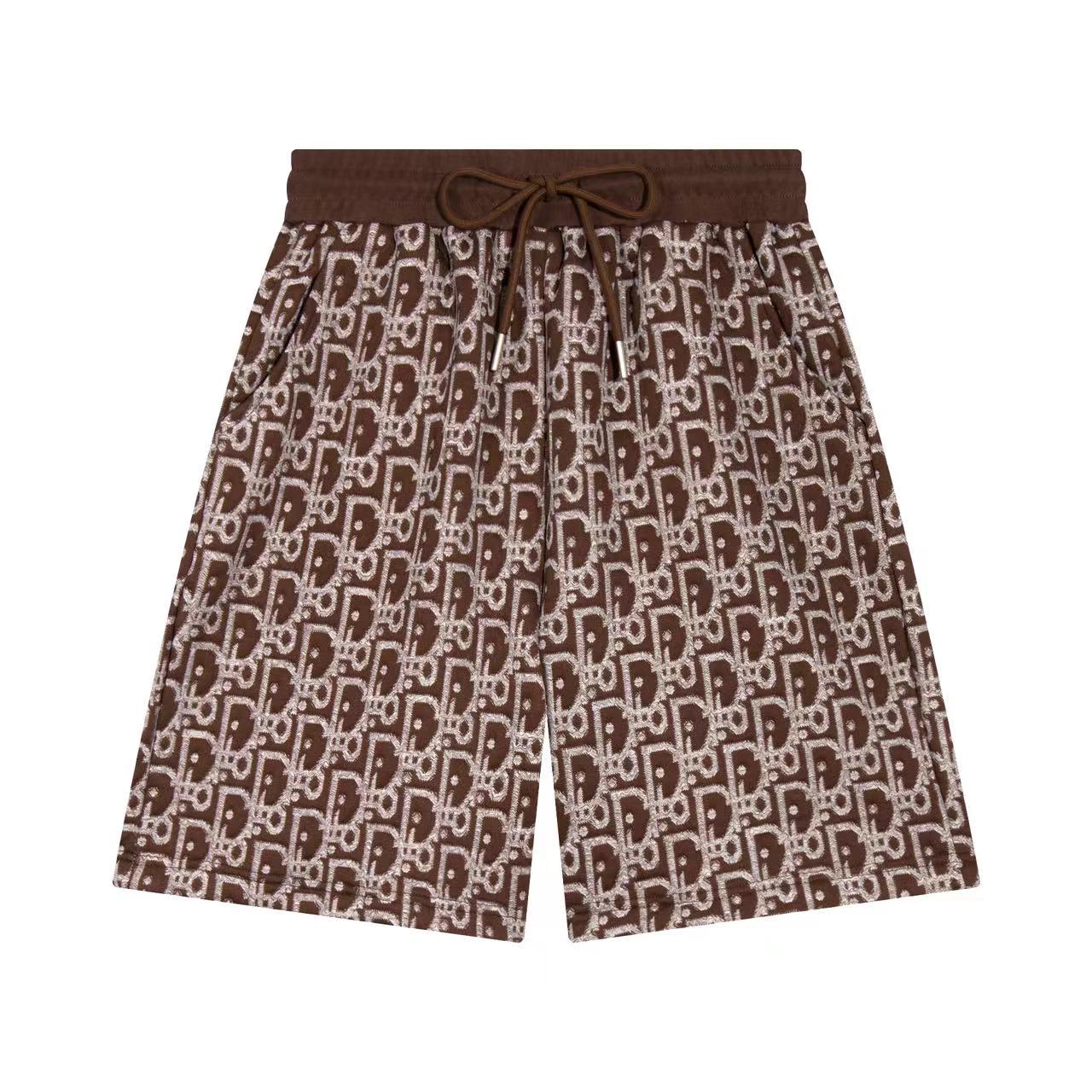 260113 New high-quality custom fabric towel-printed jacquard shorts
