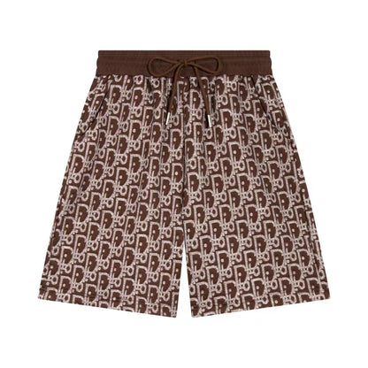 260113 New high-quality custom fabric towel-printed jacquard shorts