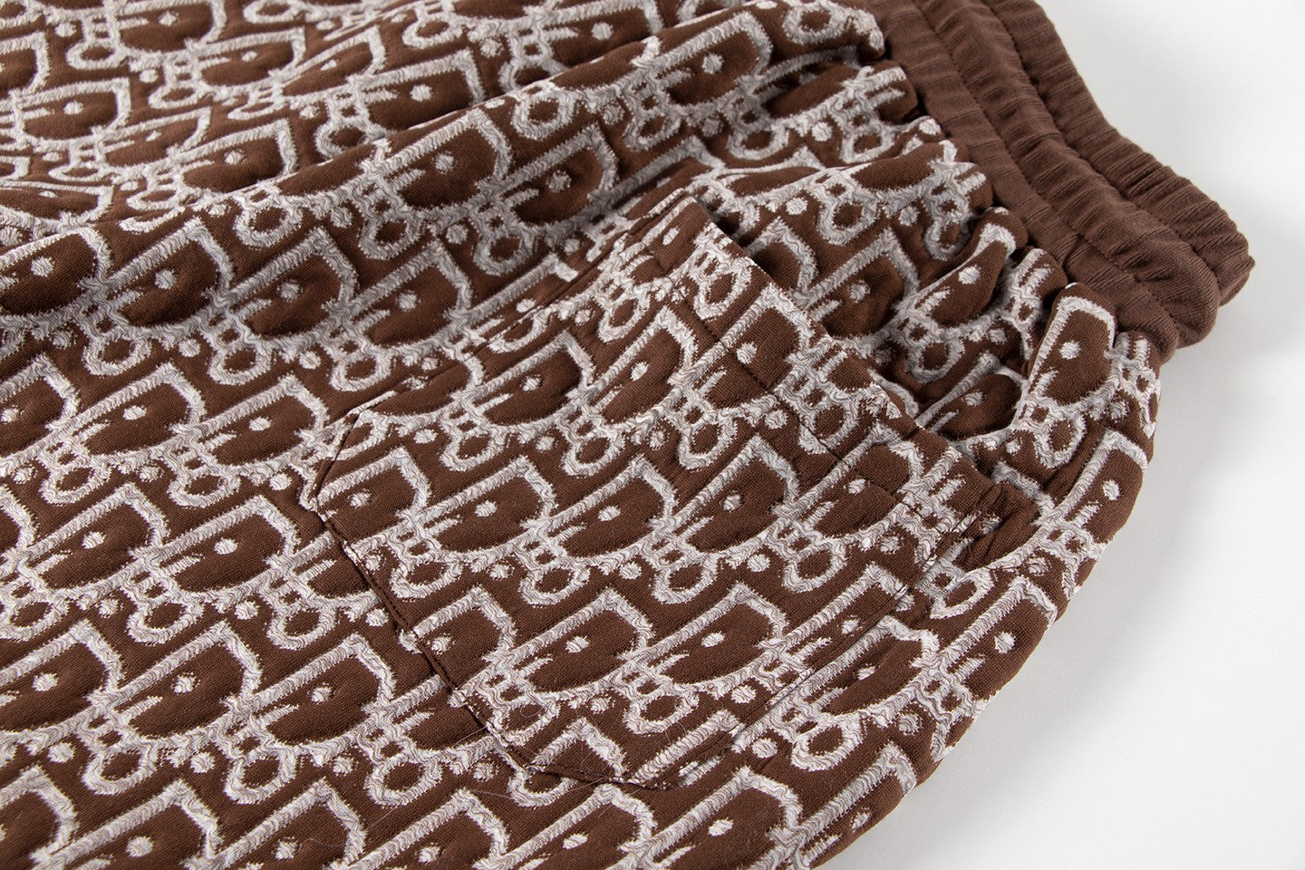 260113 New high-quality custom fabric towel-printed jacquard shorts