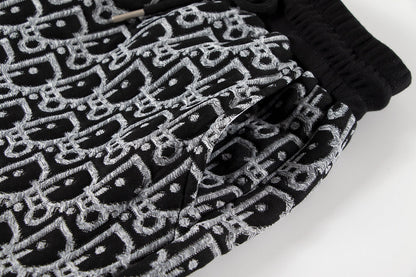 260113 New high-quality custom fabric towel-printed jacquard shorts