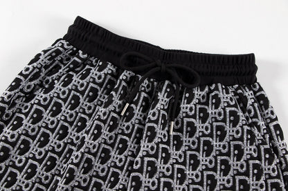 260113 New high-quality custom fabric towel-printed jacquard shorts