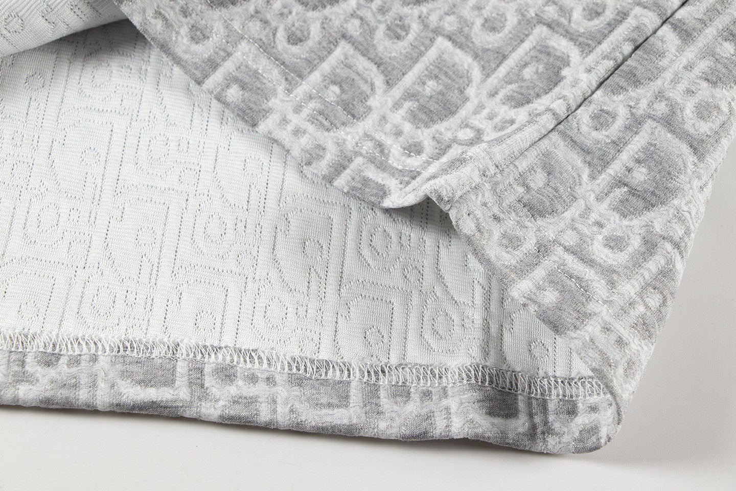 260113 New high-quality custom fabric towel-printed jacquard t-shirt