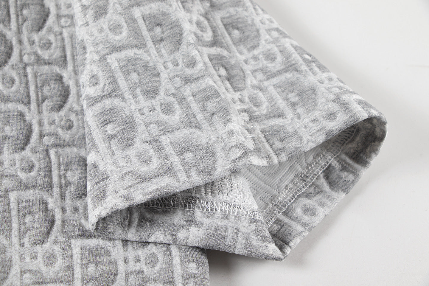 260113 New high-quality custom fabric towel-printed jacquard t-shirt