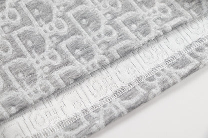 260113 New high-quality custom fabric towel-printed jacquard t-shirt