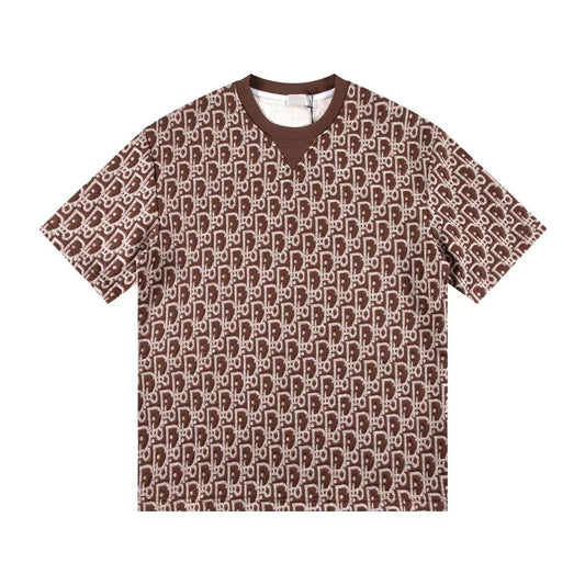 260113 New high-quality custom fabric towel-printed jacquard t-shirt