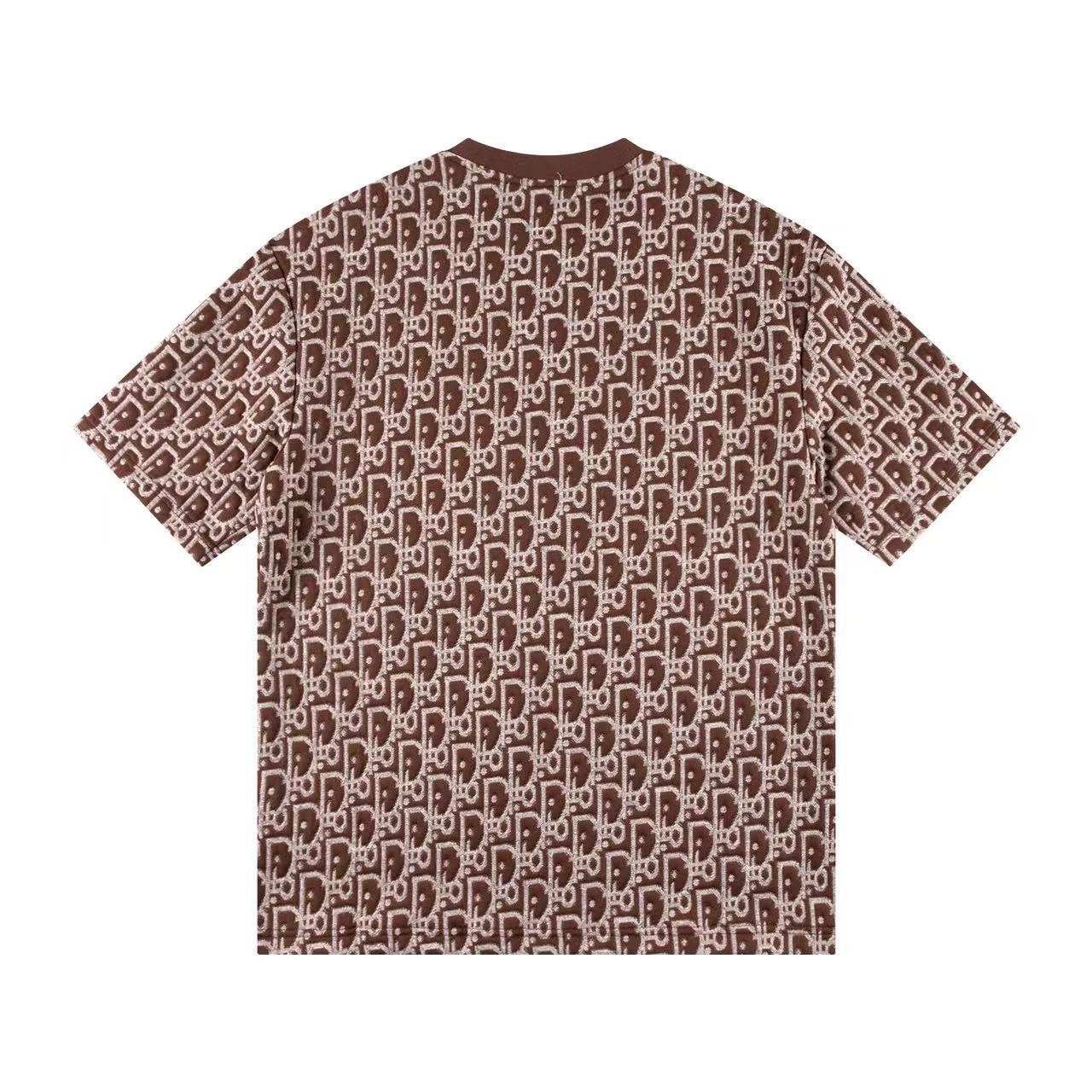 260113 New high-quality custom fabric towel-printed jacquard t-shirt