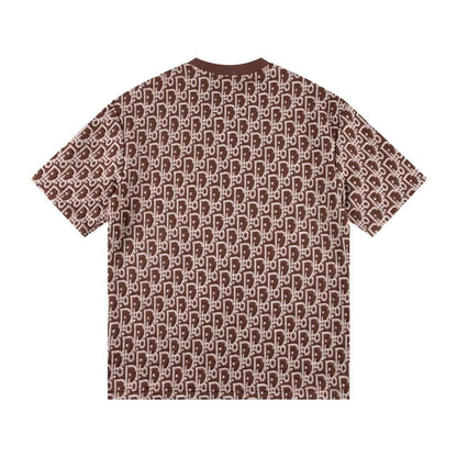 260113 New high-quality custom fabric towel-printed jacquard t-shirt