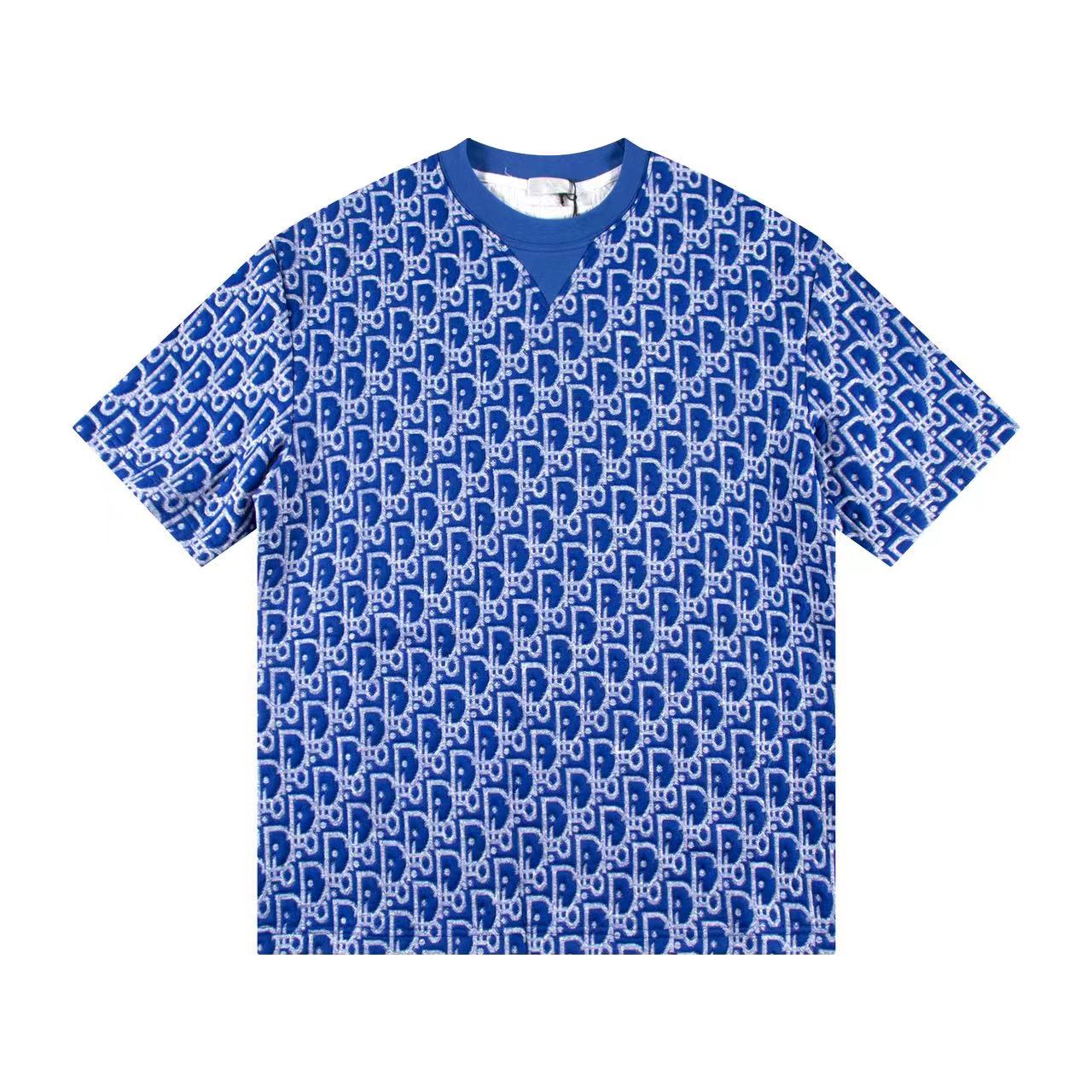 260113 New high-quality custom fabric towel-printed jacquard t-shirt
