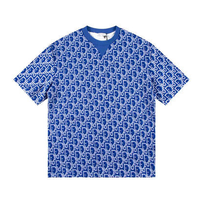 260113 New high-quality custom fabric towel-printed jacquard t-shirt