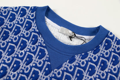 260113 New high-quality custom fabric towel-printed jacquard t-shirt