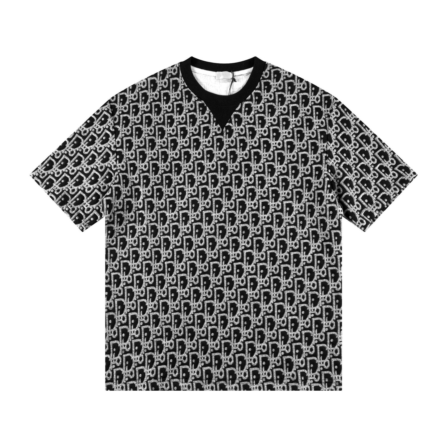 260113 New high-quality custom fabric towel-printed jacquard t-shirt