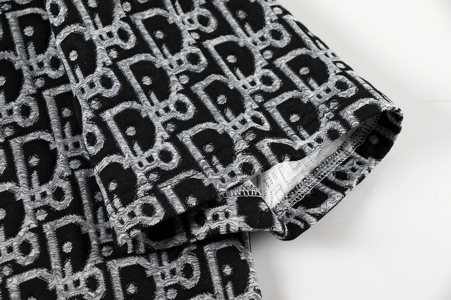 260113 New high-quality custom fabric towel-printed jacquard t-shirt