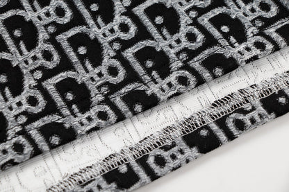 260113 New high-quality custom fabric towel-printed jacquard t-shirt