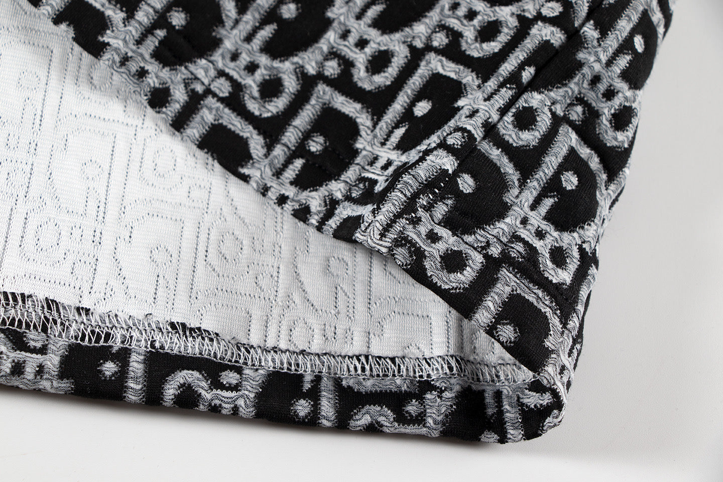 260113 New high-quality custom fabric towel-printed jacquard t-shirt