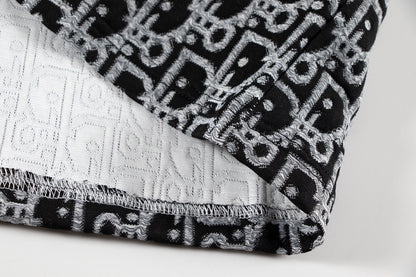 260113 New high-quality custom fabric towel-printed jacquard t-shirt
