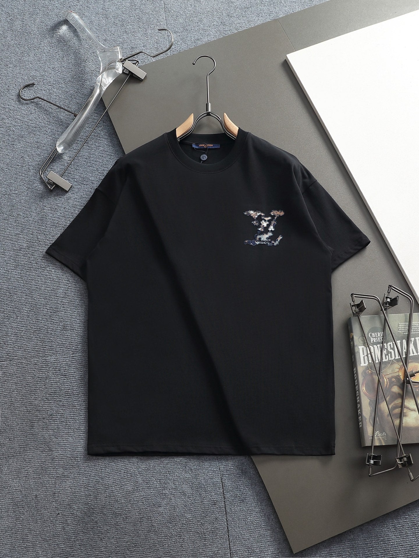 260113 New high-quality classic patchwork embroidered T-shirt