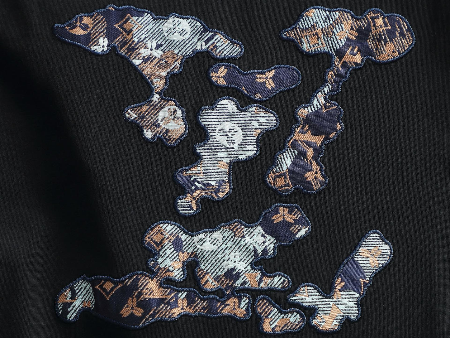 260113 New high-quality classic patchwork embroidered T-shirt