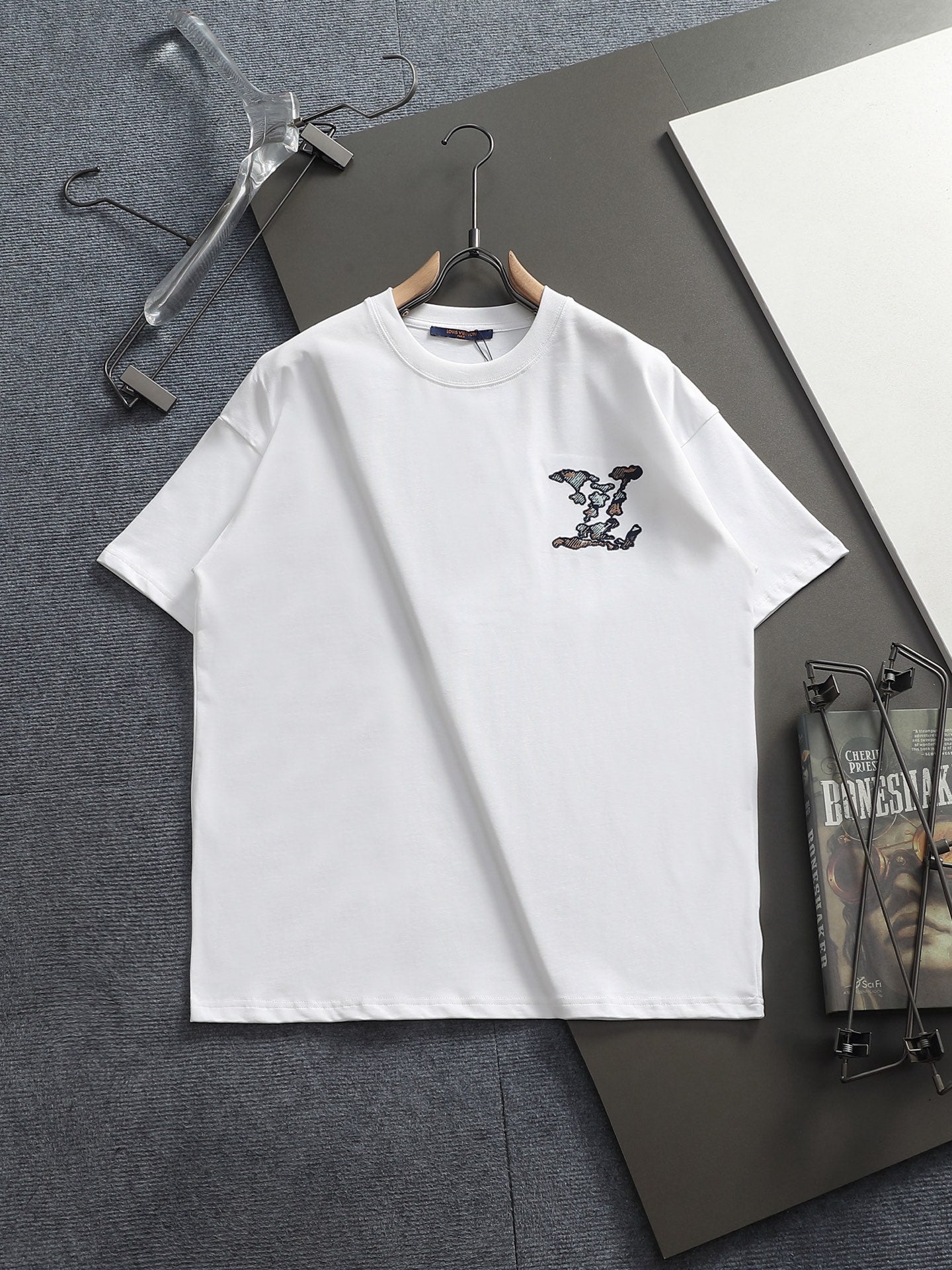 260113 New high-quality classic patchwork embroidered T-shirt
