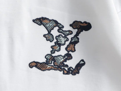 260113 New high-quality classic patchwork embroidered T-shirt