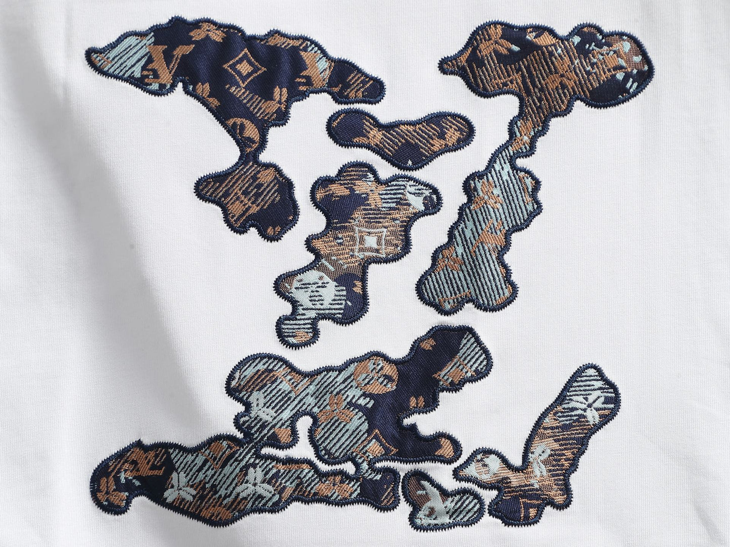 260113 New high-quality classic patchwork embroidered T-shirt