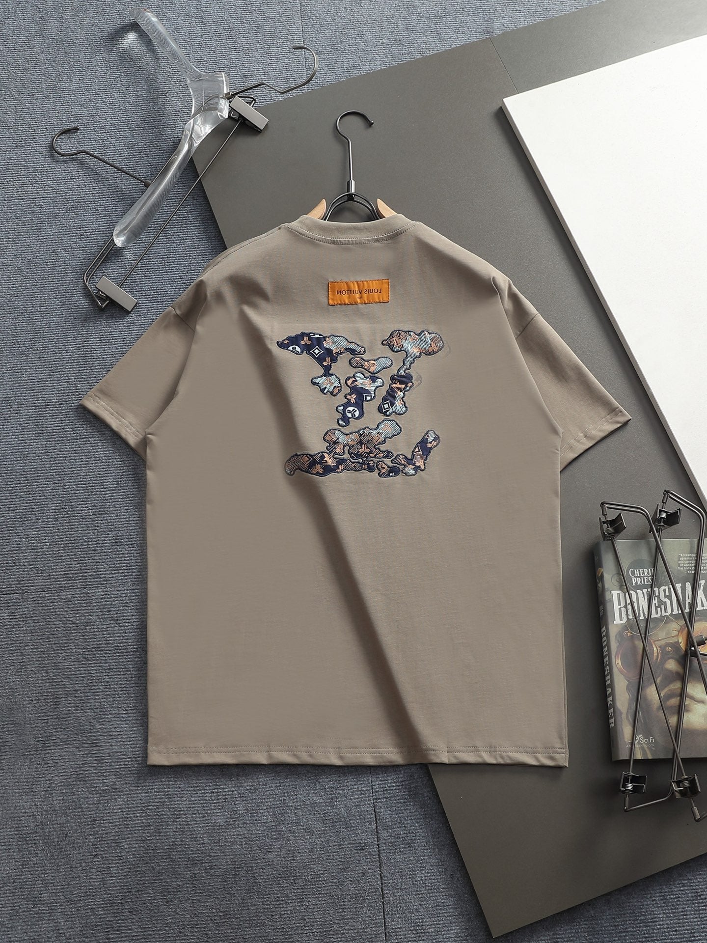 260113 New high-quality classic patchwork embroidered T-shirt