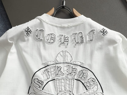 260113 New high-quality classic patchwork embroidered T-shirt