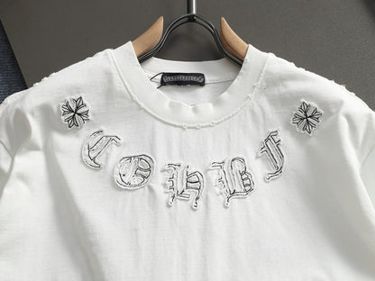 260113 New high-quality classic patchwork embroidered T-shirt