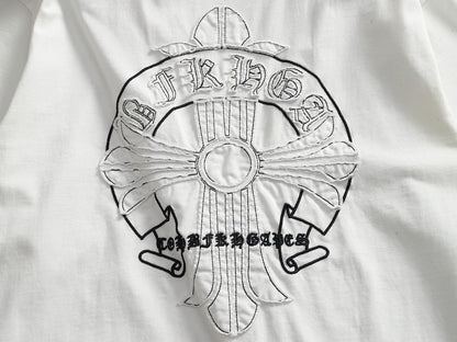 260113 New high-quality classic patchwork embroidered T-shirt