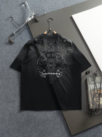 260113 New high-quality classic patchwork embroidered T-shirt