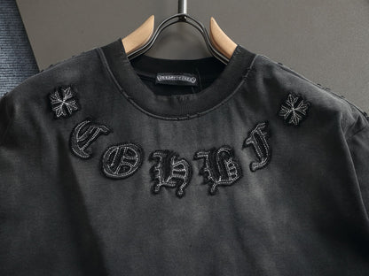 260113 New high-quality classic patchwork embroidered T-shirt