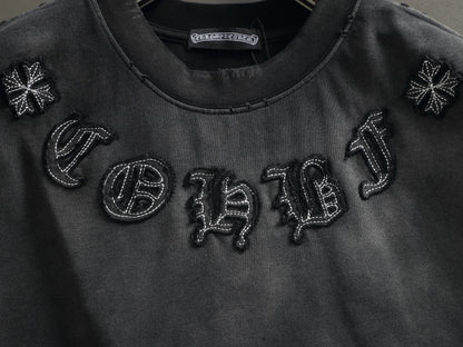 260113 New high-quality classic patchwork embroidered T-shirt