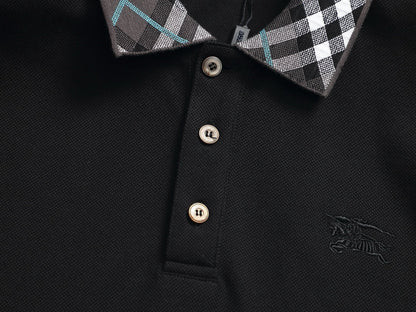 260113 New high-quality classic check-patterned woven collar polo