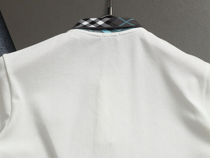 260113 New high-quality classic check-patterned woven collar polo
