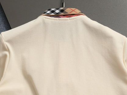 260113 New high-quality classic check-patterned woven collar polo