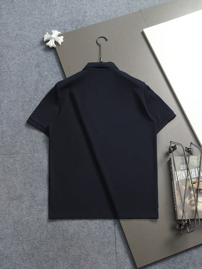 260113 New high-quality towel collar polo with triangular logo