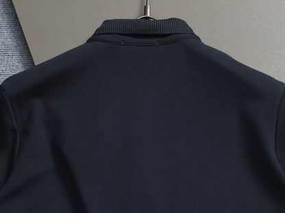 260113 New high-quality towel collar polo with triangular logo