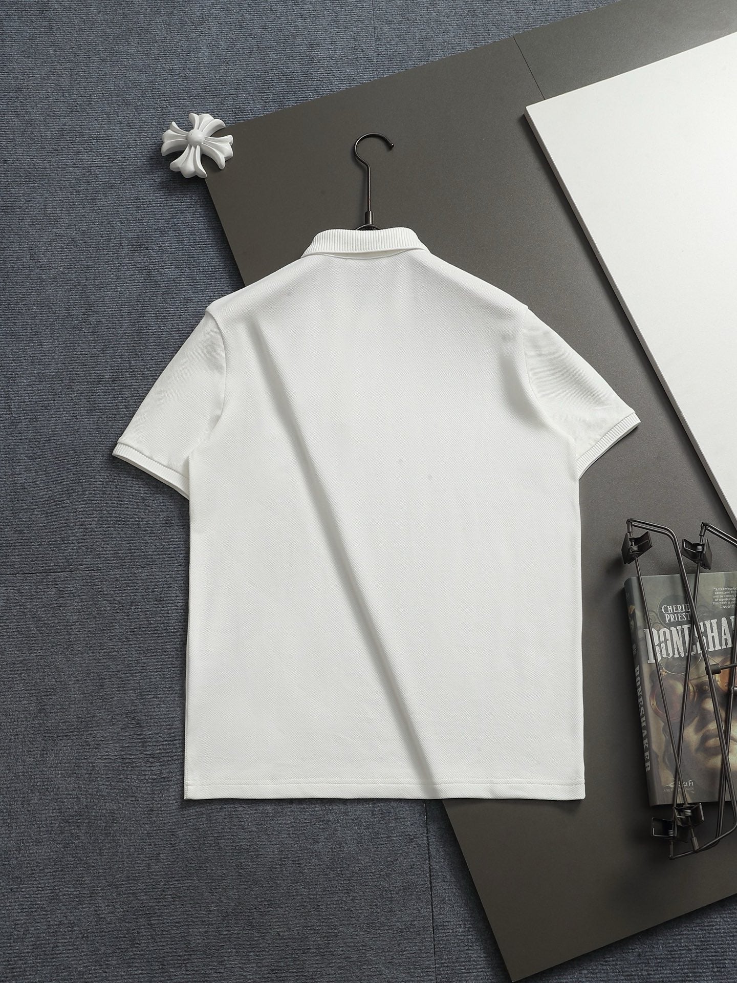 260113 New high-quality towel collar polo with triangular logo