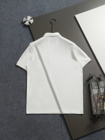260113 New high-quality towel collar polo with triangular logo