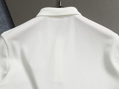260113 New high-quality towel collar polo with triangular logo