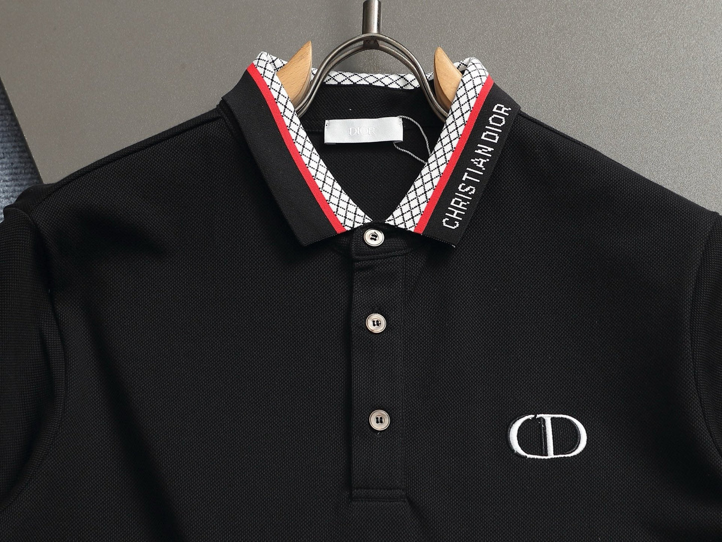 260113 New high-quality letter-stitched multi-color patch-neck Polo