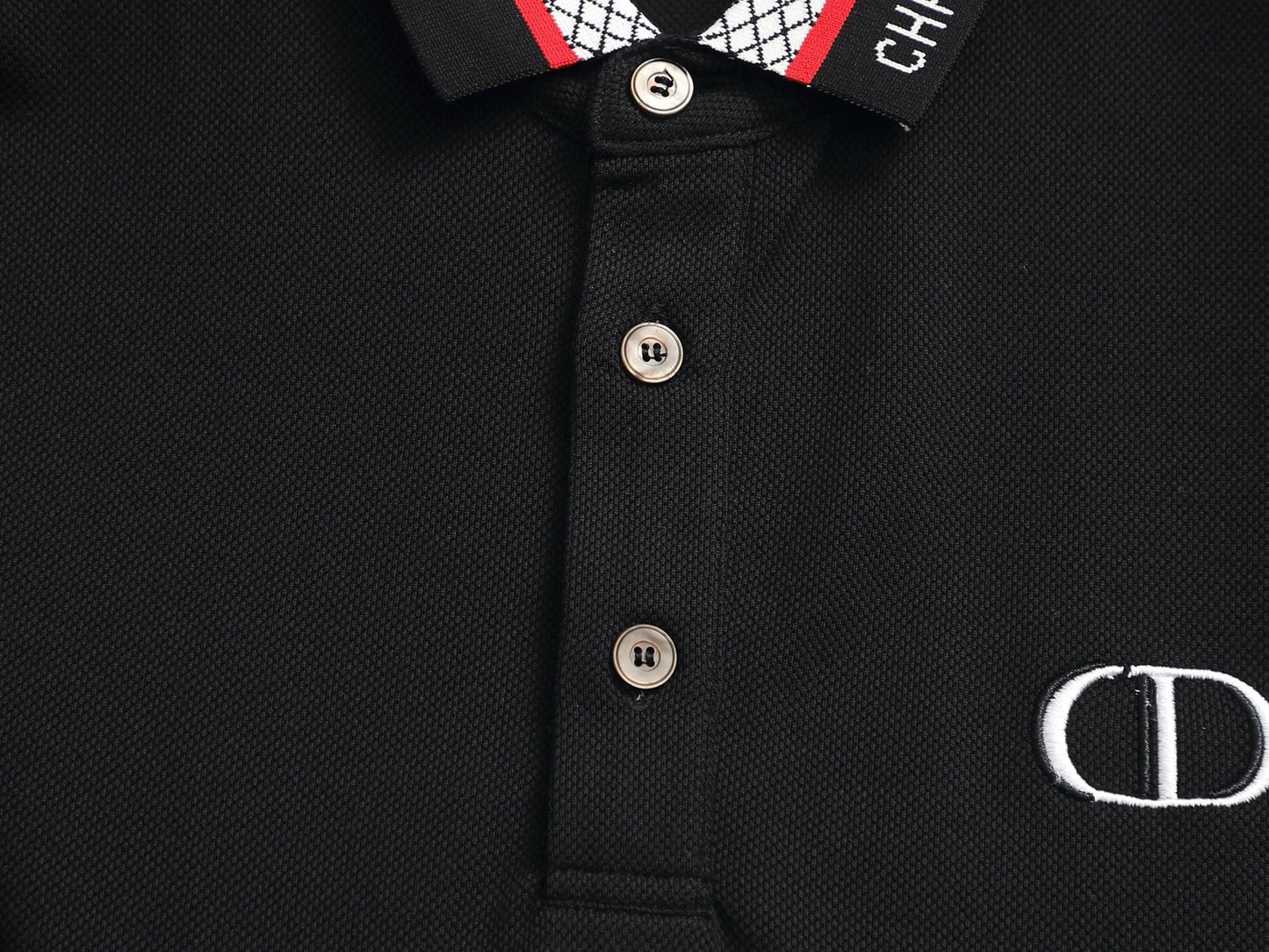 260113 New high-quality letter-stitched multi-color patch-neck Polo