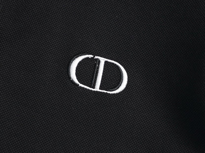 260113 New high-quality letter-stitched multi-color patch-neck Polo