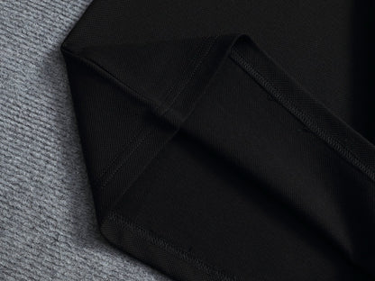 260113 New high-quality letter-stitched multi-color patch-neck Polo