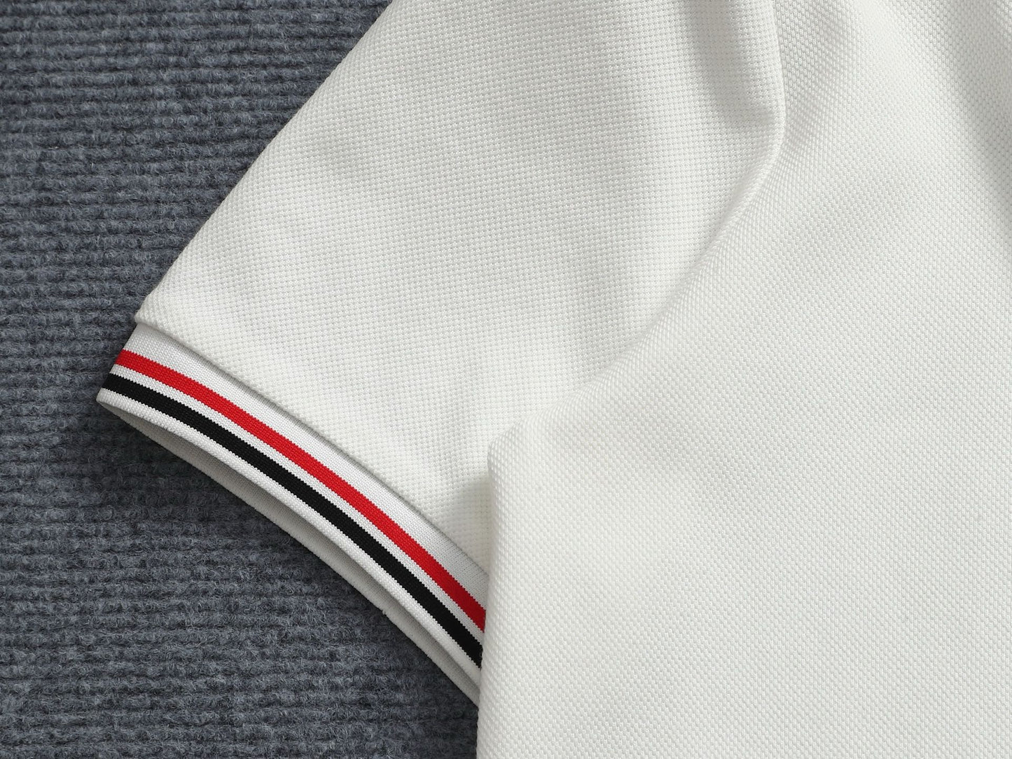 260113 New high-quality letter-stitched multi-color patch-neck Polo