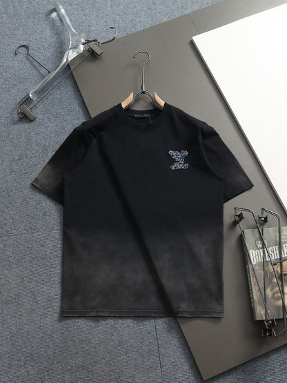 260113 New high-quality tie-dye gradient T-shirt